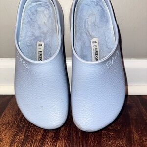 Birkenstock Pale Blue Slip-On Clogs